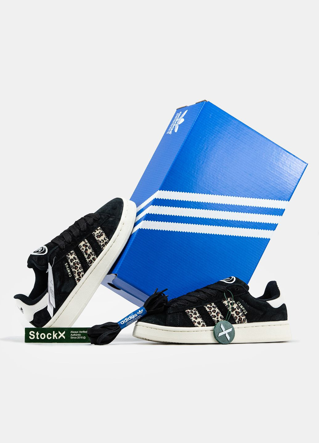 Кроссовки женские Adidas Campus 00s black leopard | Адидас Кампус черные No Brand чёрные демисезоны (315683640)
