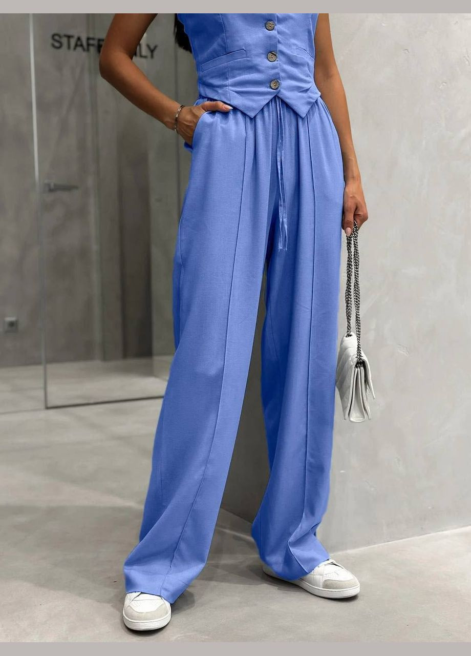 Костюм льон штани та жилетка No Brand (332163341)