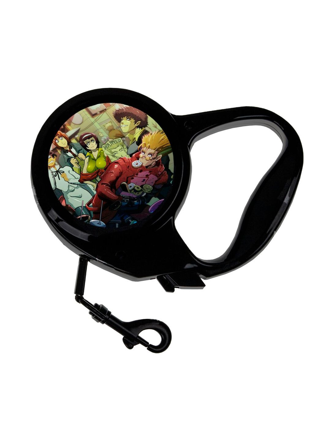 Повідець-рулетка для тварин із принтом Аніме Тріган #0006 3 м чорний No Brand (309159839)