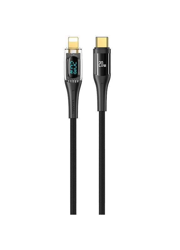 Кабель SJ588 TypeC To Lightning PD 20W Transparent Digital Display Cable Shadow Series 1.2MB B USAMS (297456713)