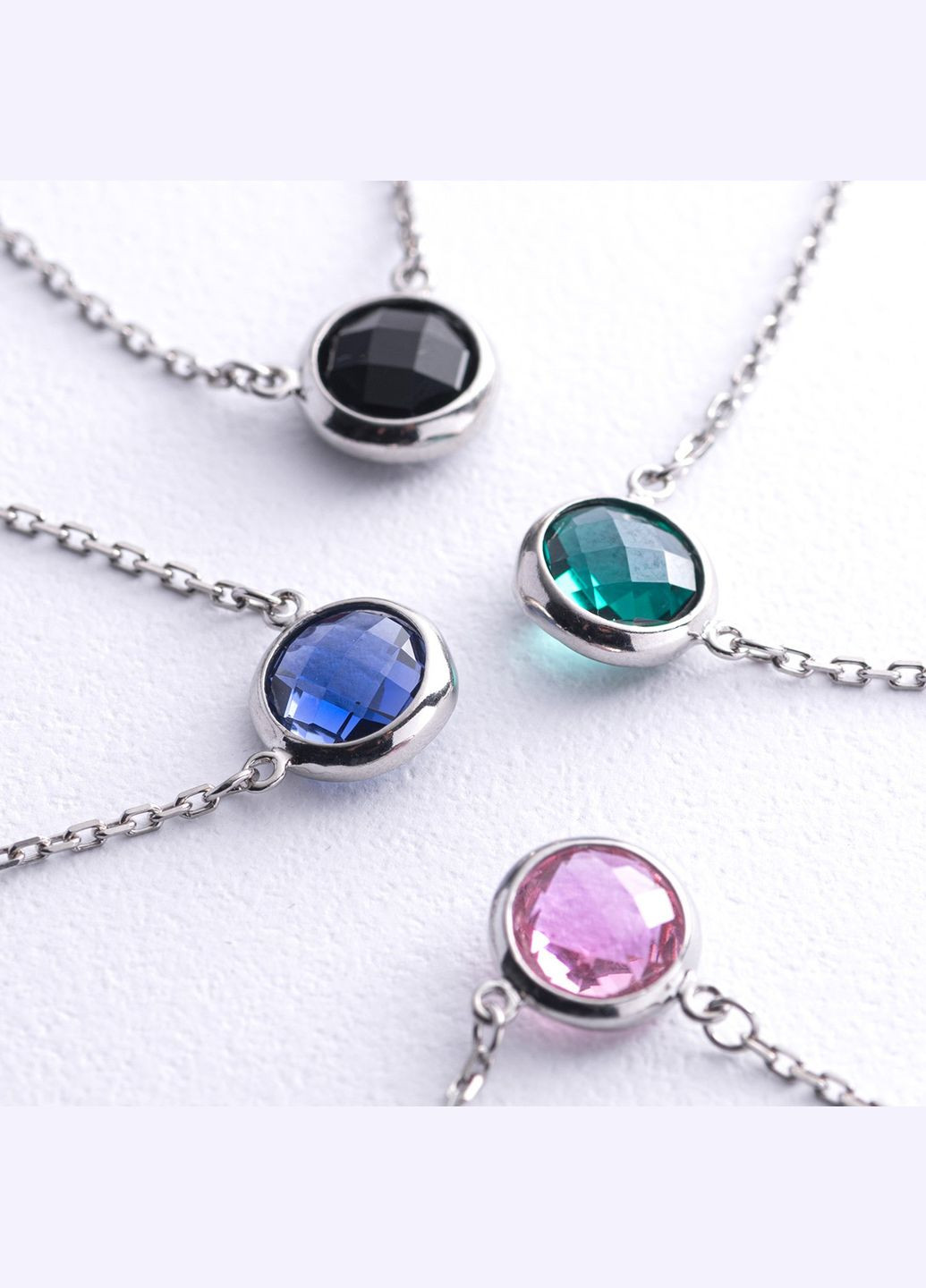 Серебряное колье с синт. турмалином 18910 40 Oniks (264024232)