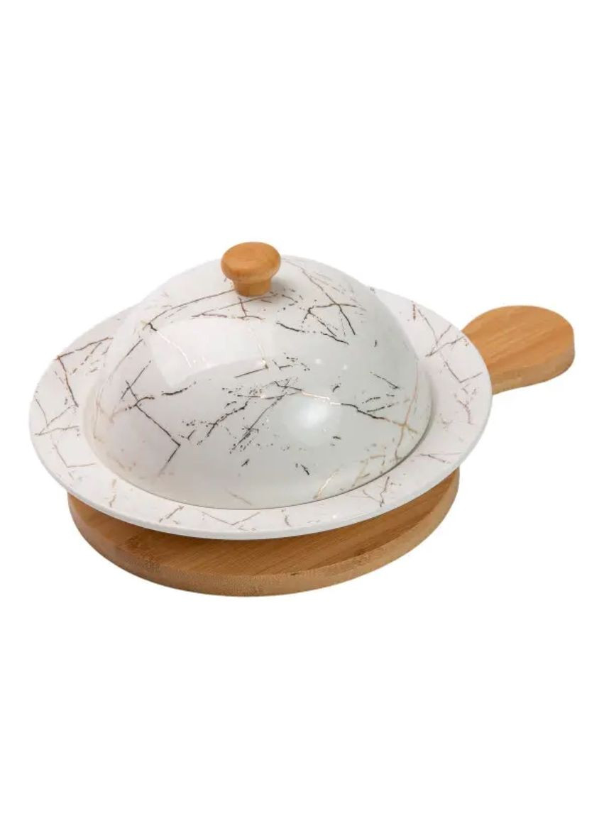 Маслянка керамічна 25*18,5*9 см на бамбуковій підставці Yiwu (331784540)