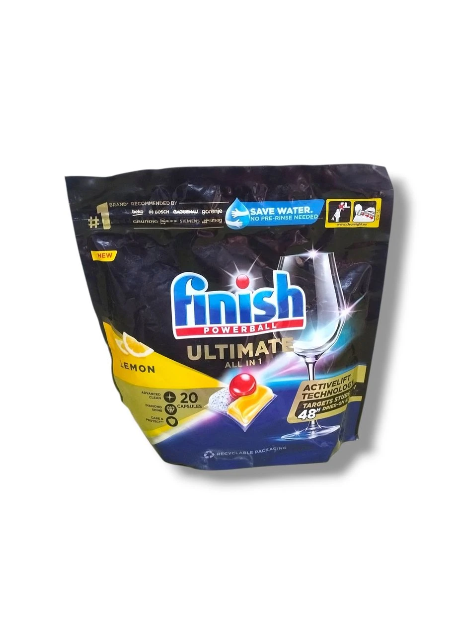 Капсулы для посудомоечной машины 20шт Ultimate Lemon all in 1 Finish (385873602)