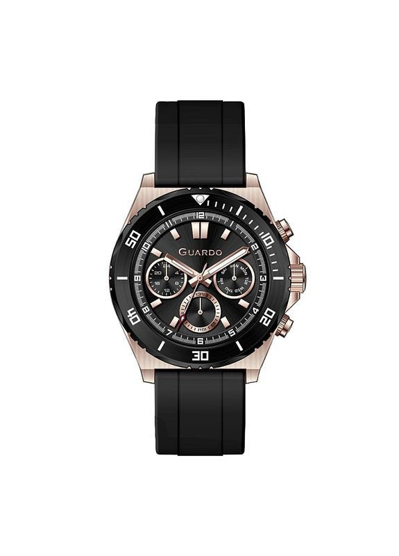 Чоловічий наручний годинник 5103381 Чорно-сріблястий (012757-4 (RgBB)) Guardo (367724917)