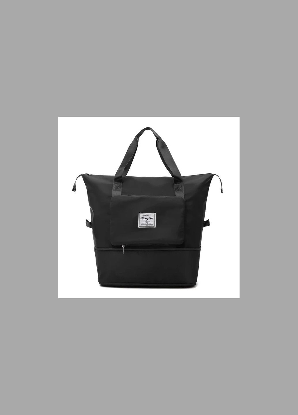 Дорожна сумка для подорожей для ручної поклажі Чорний колір 42*28см (+12 см)*22см No Brand (355921048)