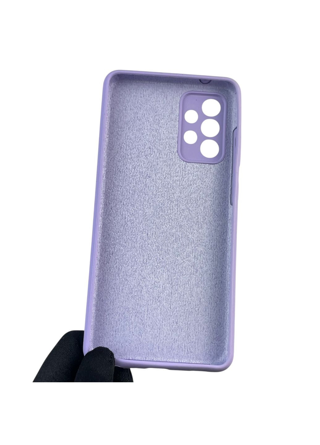 Чехол для Galaxy A72 (SM-A725F) силиконовый с микрофиброй нескользящий на самсунг а72 сиреневый Samsung (366385650)