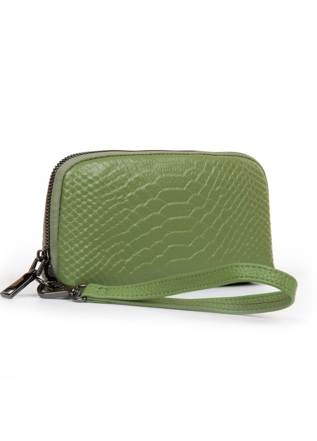 Женская кожаная косметичка Cosmetic 60095-19 apple green Cossroll (324691231)