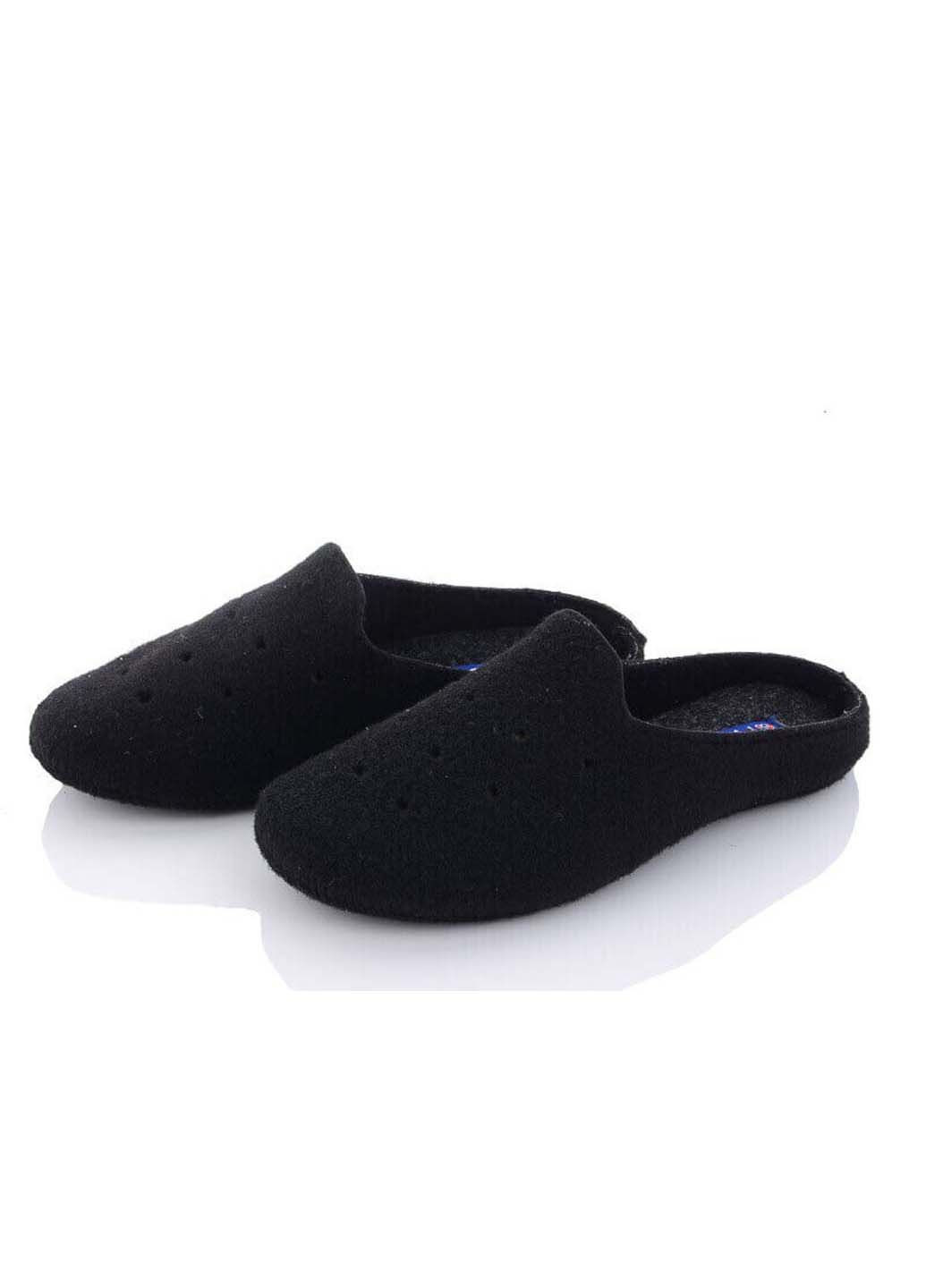 Черные комнатные тапочки мужские ден FLOCC