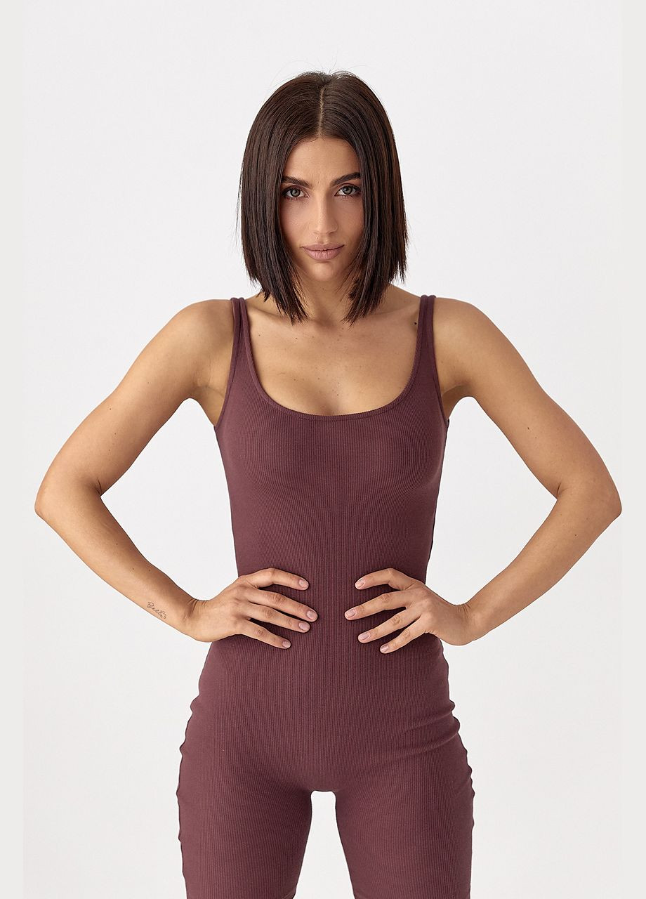 Спортивний комбінезон у рубчик Lurex коричневий