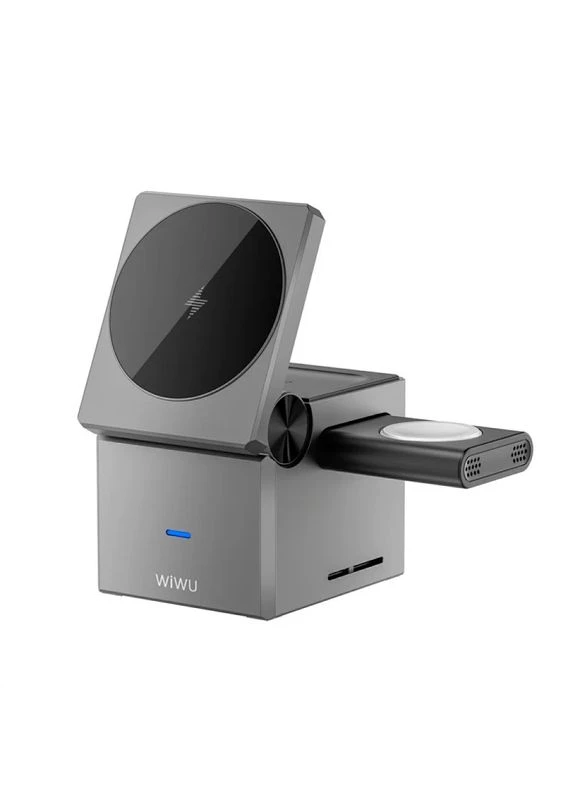Зарядное устройство WIWU Wi-W030 Planeta Trio 3 в 1 беспроводное алюминиевое No Brand (402116841)
