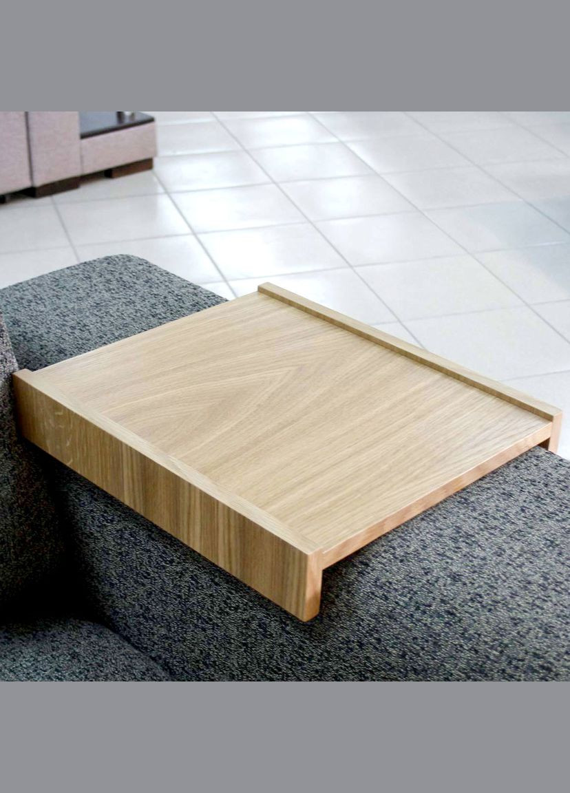 Столик на подлокотник из дерева Тулкан сиена (СЛК-000705) No Brand (328073284)