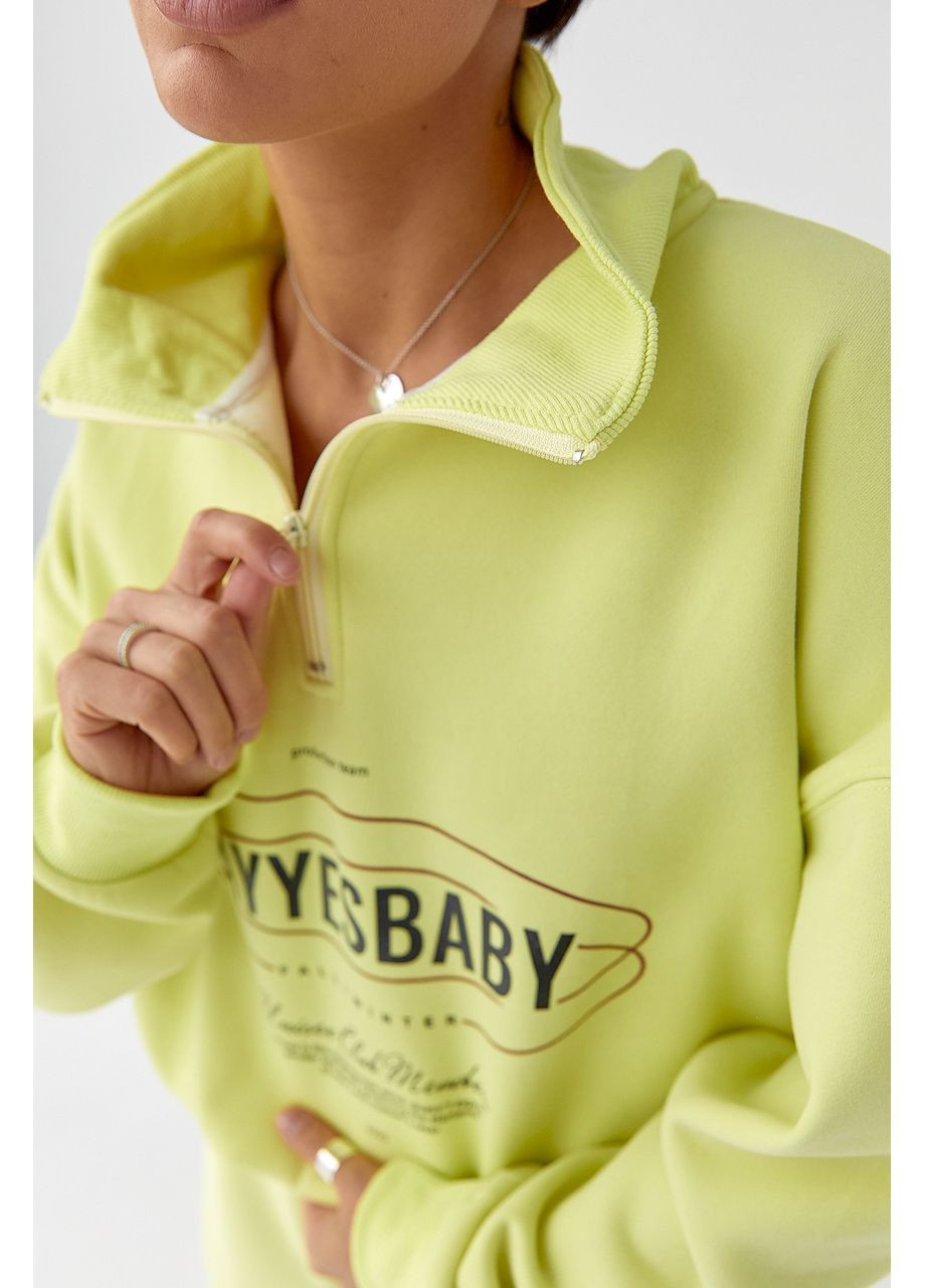 Теплий спортивний костюм із принтом - темно-сірий колір Lurex (364967805)