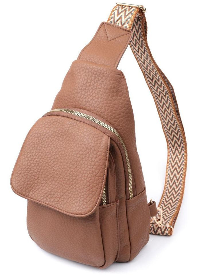 Сумка жіноча планшет для документів рюкзак слінг в дорогу сумочка для телефону Коричневий 34824 Vintage (332612600)