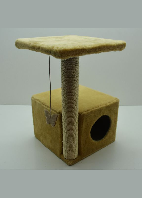 Домик Драпак для кошек Виола 34х34х56 см сезаль бежевый Zoo-hunt (280851511)