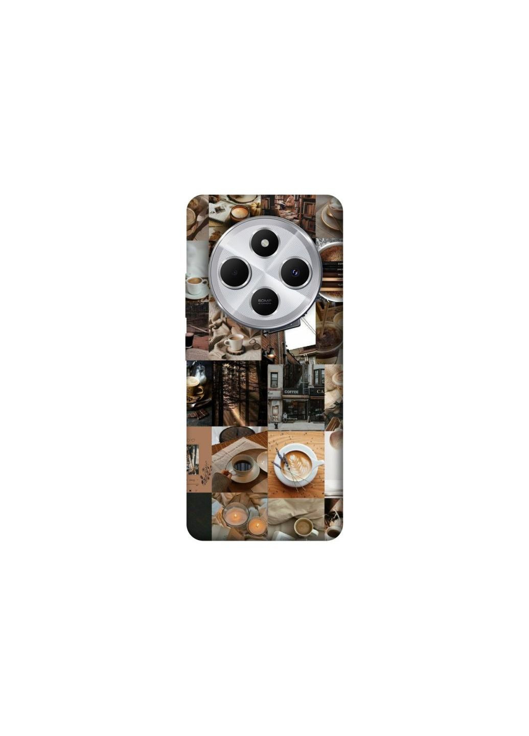 Чехол на Xiaomi Redmi 14C / Poco C75 Coffee collage ver.3 Frontalka (355332621)