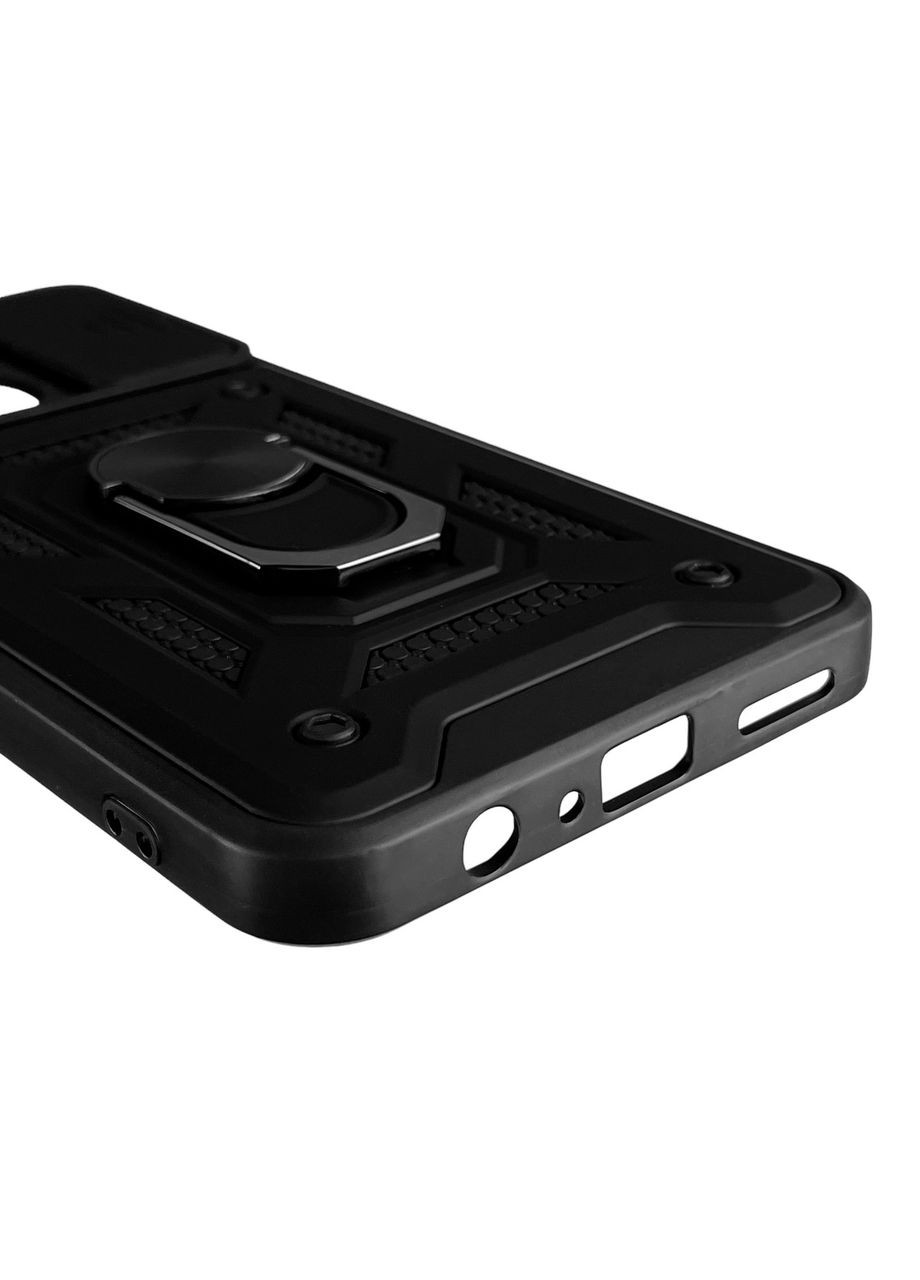 Чехол для Galaxy A20S (SM-A207F) бронированный с кольцом со шторкой на самсунг а20с чёрный rg1 Samsung (366018962)