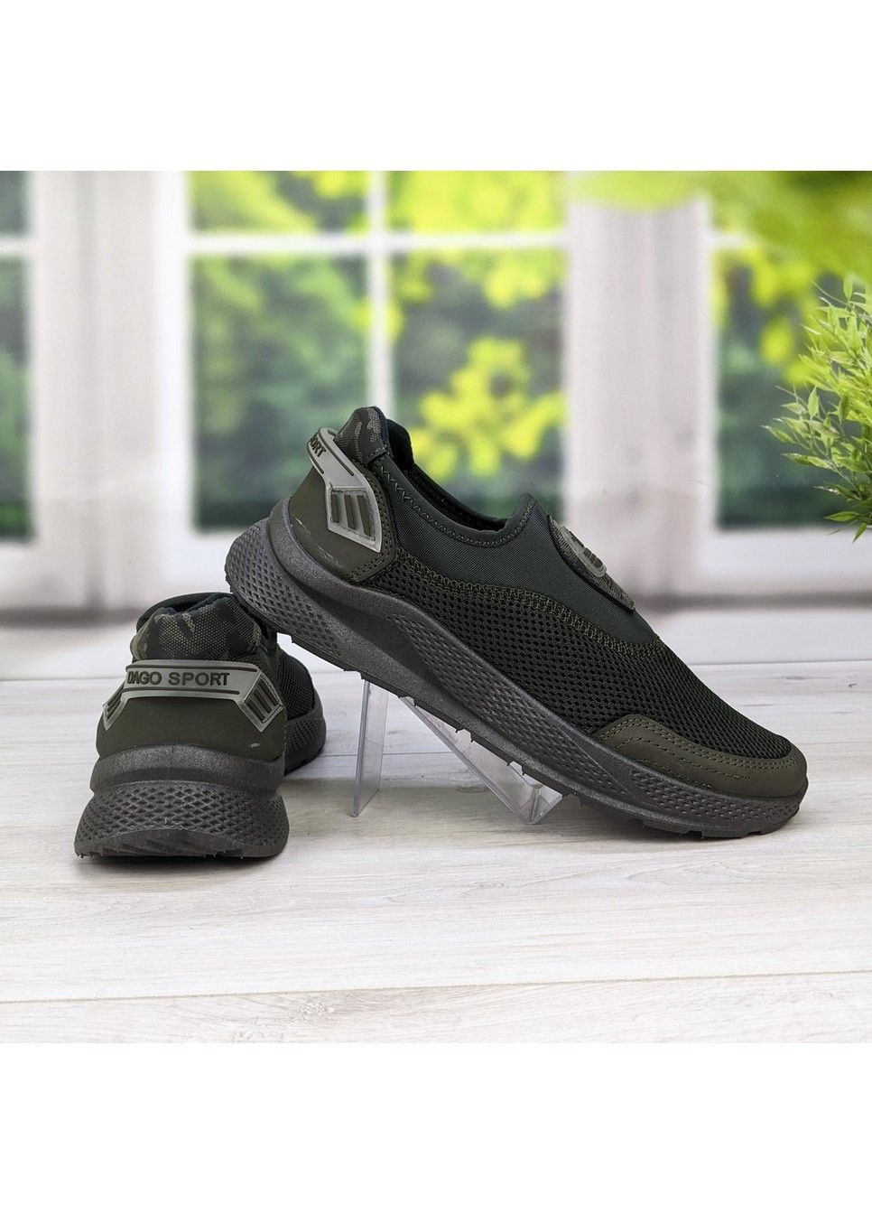 Хакі Літні кросівки чоловічі чорні літні сітки Dago