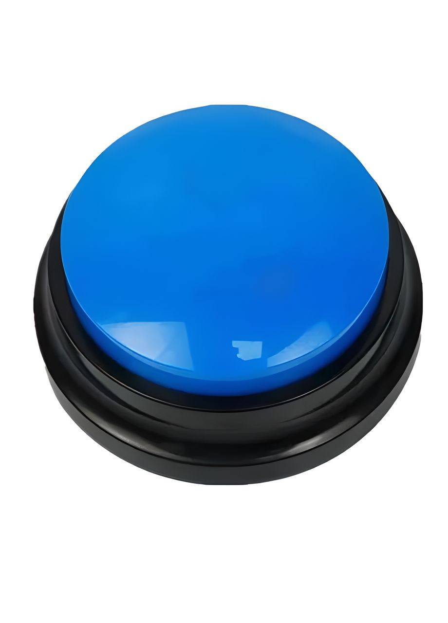 Звукова кнопка для собак та котів з голосовою командою синя No Brand (362946990)