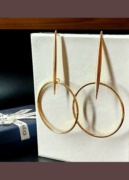 Сережки Довгі геометричні No Brand (328082790)