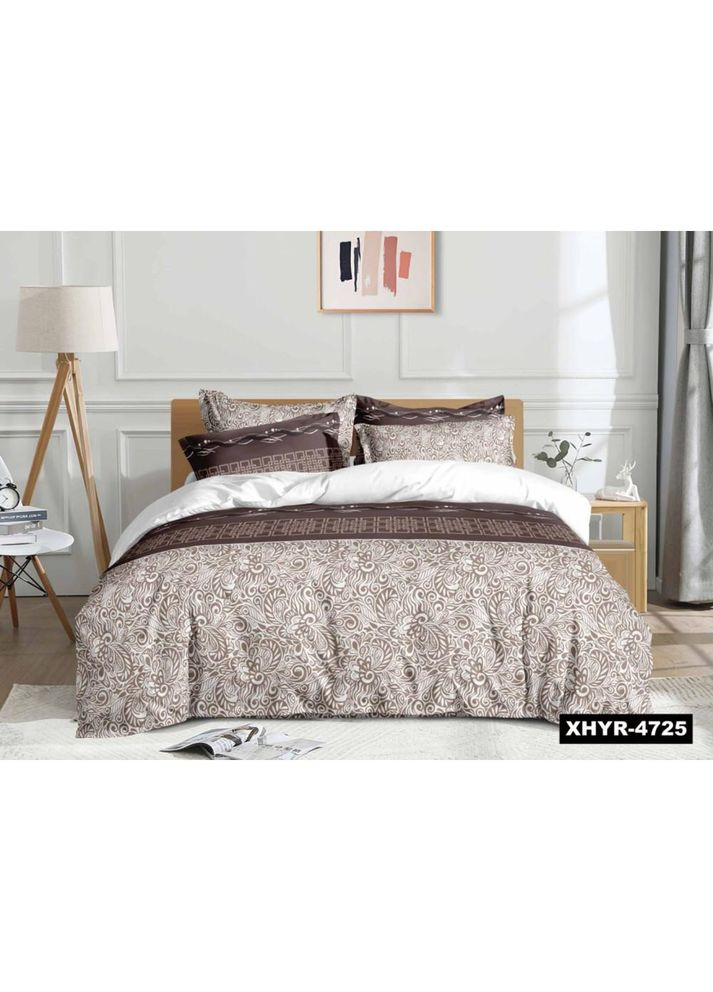 Постельное белье Евро Пакистанская байка 200 x 220 см Сдержанная нежность Бежевое 70 х 70 см No Brand (364484977)