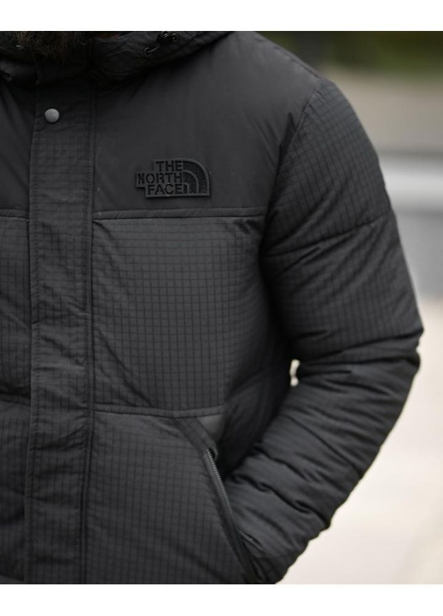 Черная зимняя зимняя мужская куртка the north face No Brand