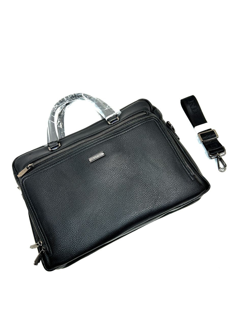 Чоловіча сумка з еко-шкіри Bradford 8922-5 чорна 27 х 38 х 7 No Brand (371681989)