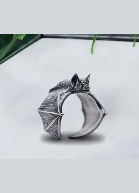 Кольцо перстень Летучая мышь кольцо женское мужское в виде летучей мыши серебристая р регулируемый Fashion Jewelry (292861964)
