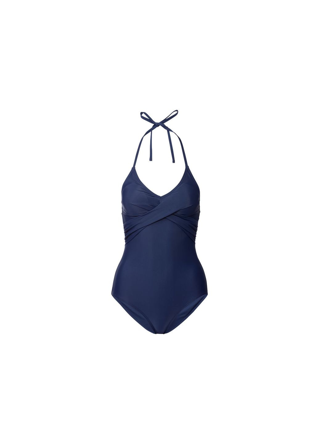 Темно-синий купальник слитный на подкладке для женщины lycra® 372115 38(s) бикини Esmara С открытой спиной, С открытыми плечами