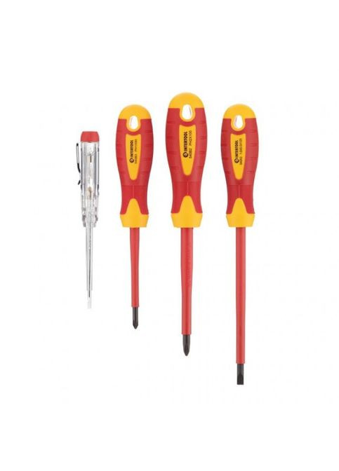 Набір ізольованих викруток з викруткою індикатором 4 од VDE (SL1.0*5.5*125 мм, PH1*80 мм, PH2*100 мм, викрутка Zegor (356459927)