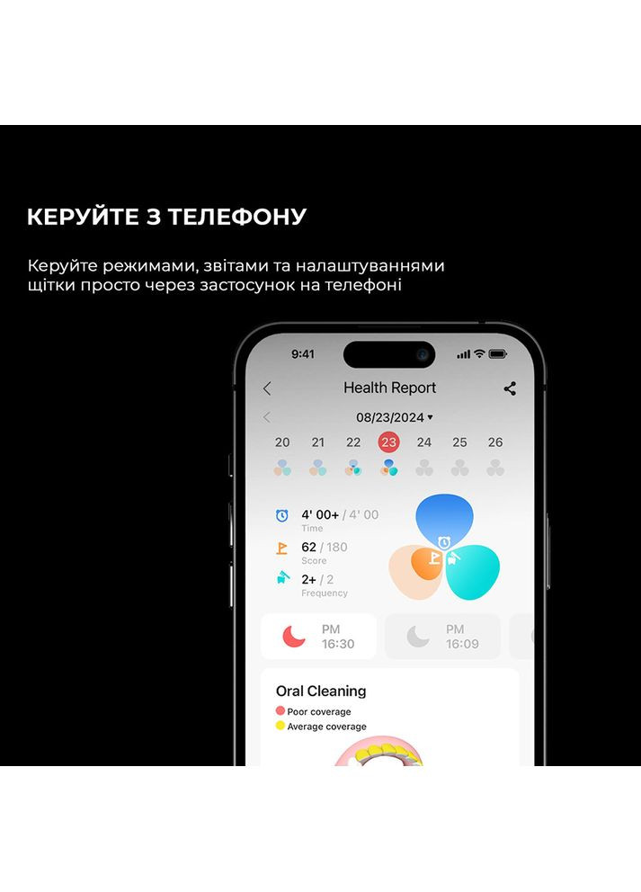 Электрическая зубная щетка X Ultra 20 Electric Toothbrush Black (6970810557121) Oclean (370607925)