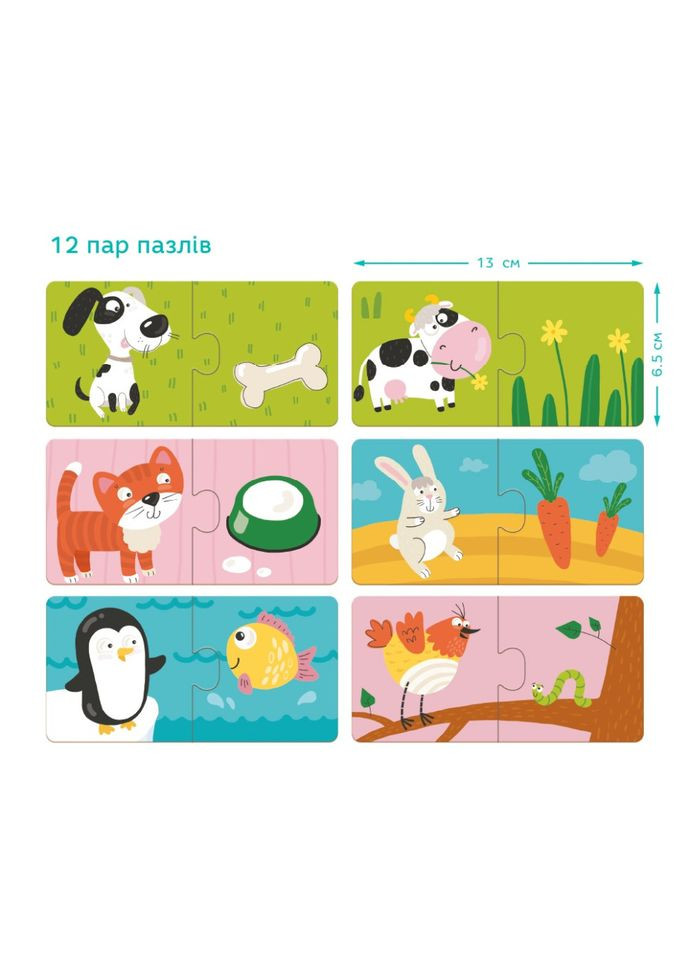 Дитячий пазл "Хто Що Їсть" DoDo 300118, 24 елемента DoDo Toys (334143990)