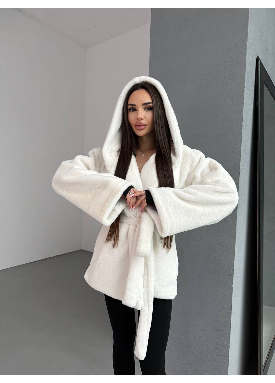 Женская шуба с капюшоном свободного кроя. MonCher (369733375)