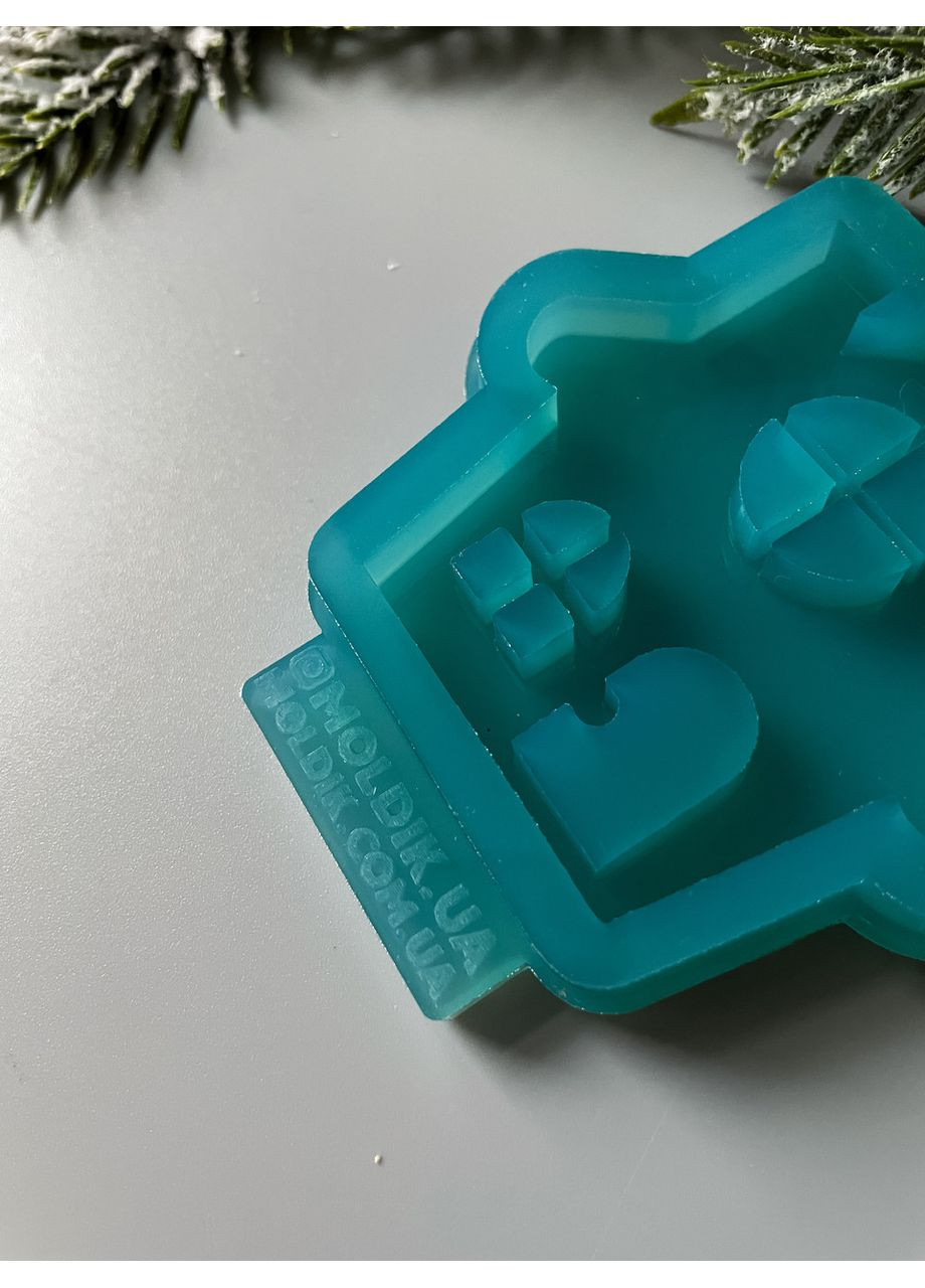 Молд Будиночок з вікном на даху для новорічних іграшок на ялинку силіконова форма для епоксидної смоли No Brand (370567082)