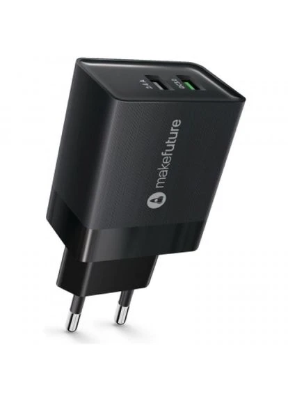 Зарядний пристрій MakeFuture 18W QC3.0 + 2.4A Black (268139900)