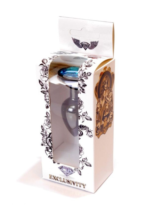 Анальна пробка - Jewellery Dark Silver PLUG- Light Blue No Brand (338618006)