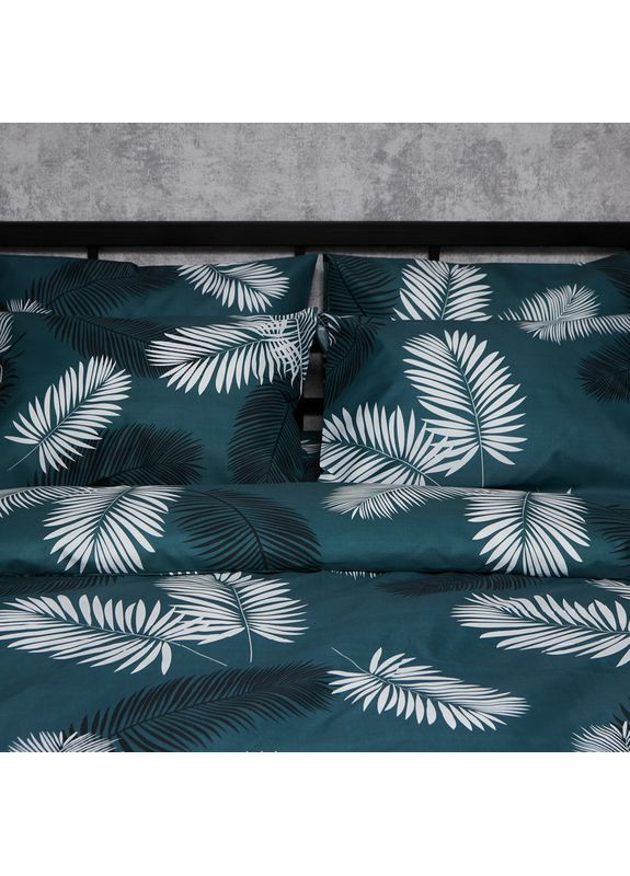 Комплект постільної білизни Микросатин Premium «» Двоспальний 175х210 наволочки 2х70х70 (MS-820007847) Moon&Star Green Oasis (356115064)