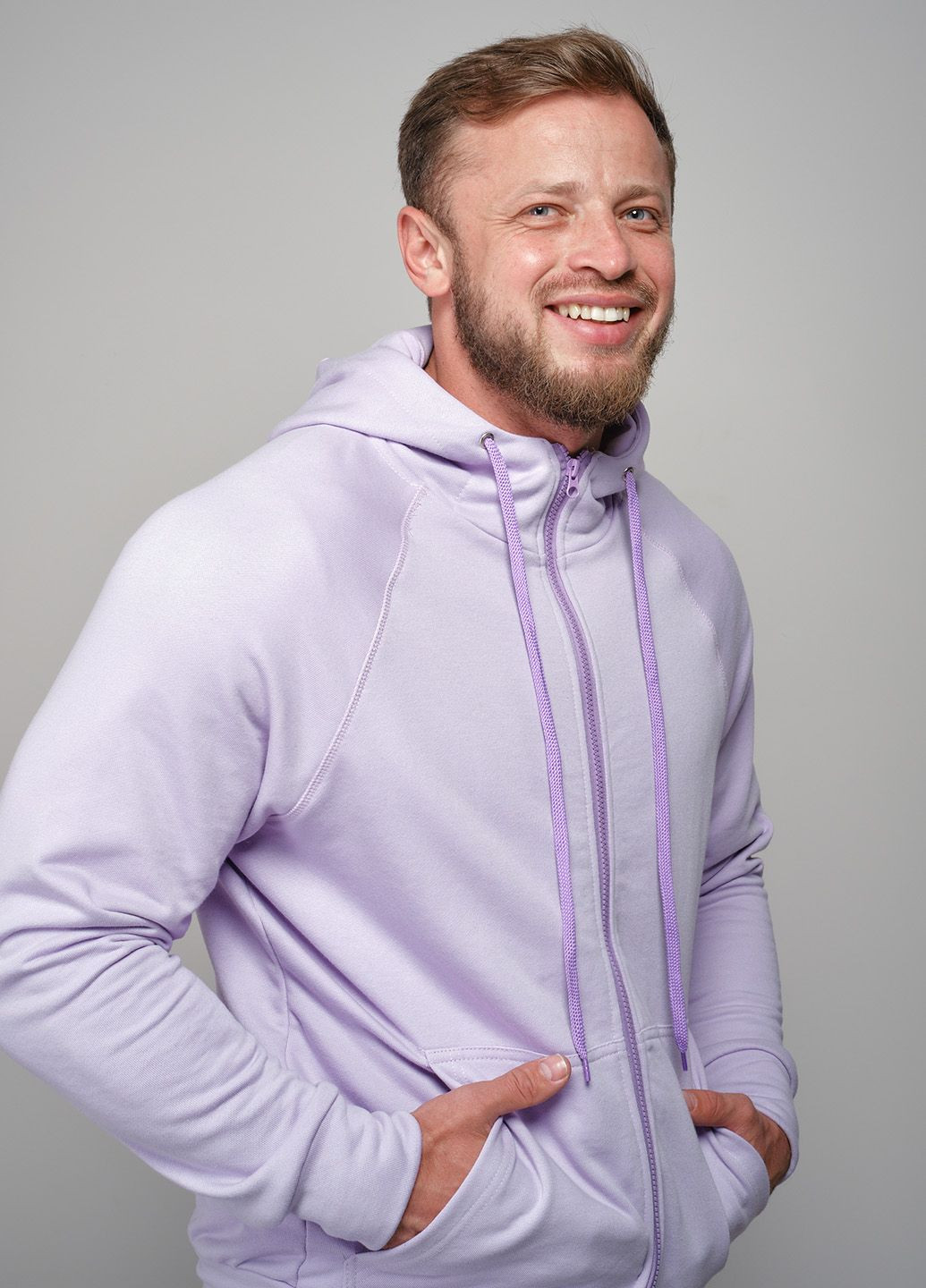 Толстовка чоловіча фіолетова на блискавці 103159 Power (293337445)