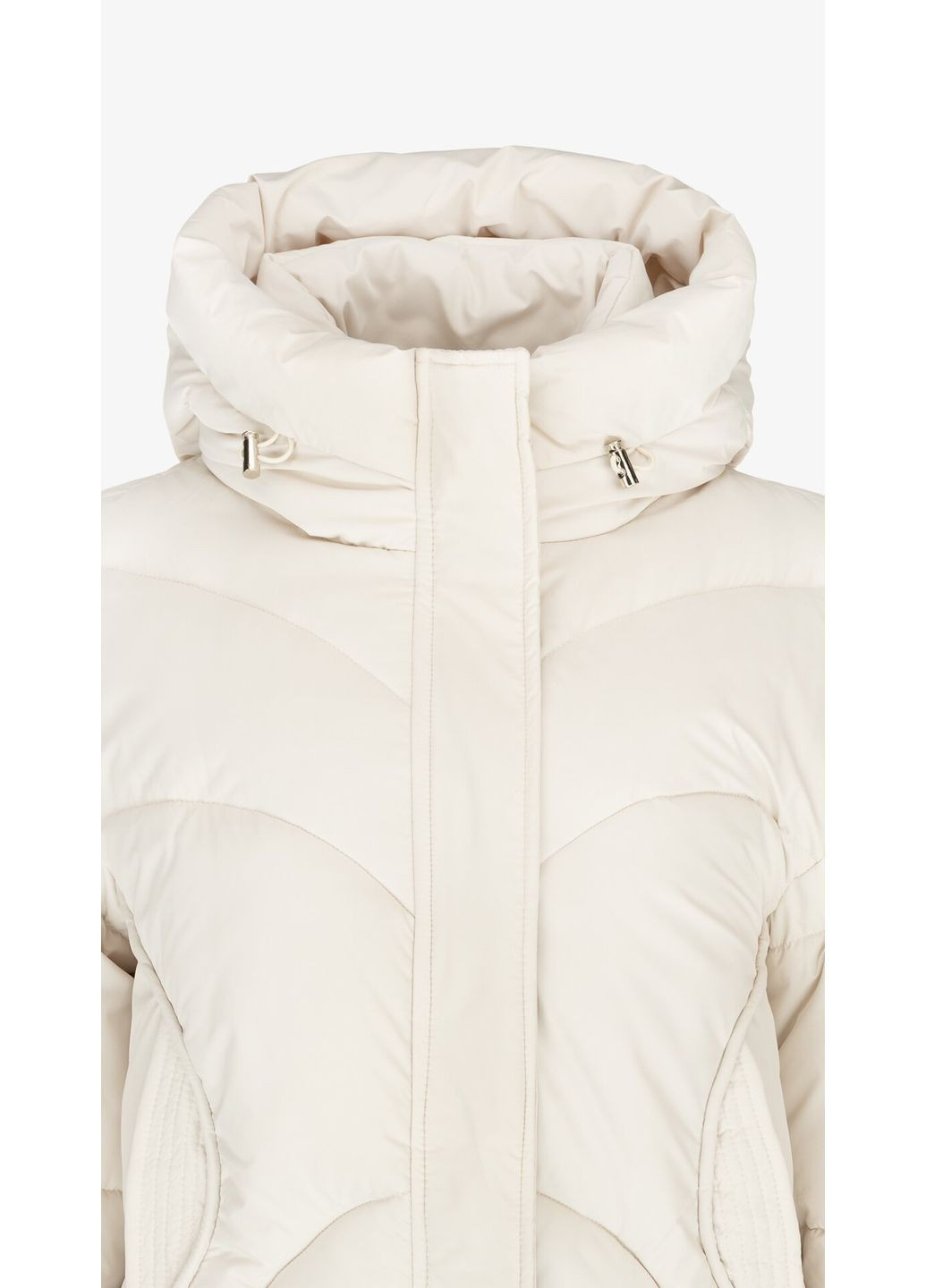 Молочная зимняя куртка однотонная женская 9016 молочный shop (2000999163326) On me