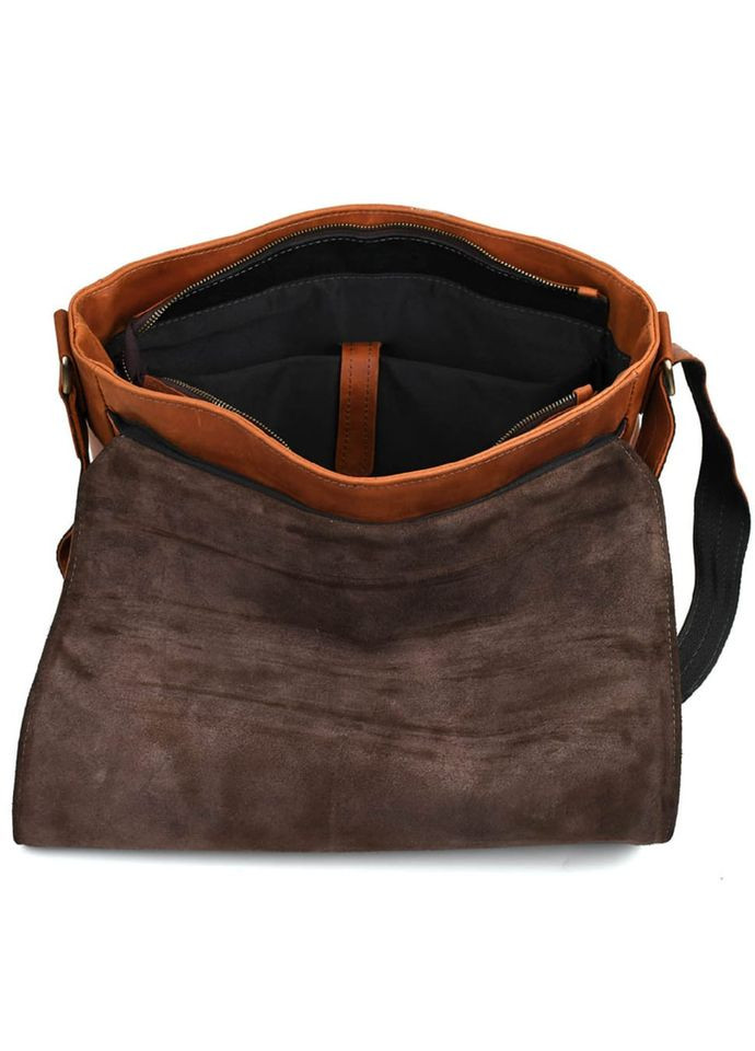 Чоловіча шкіряна сумка через плече з клапаном RB-1047-3md коньяк TARWA (329151679)