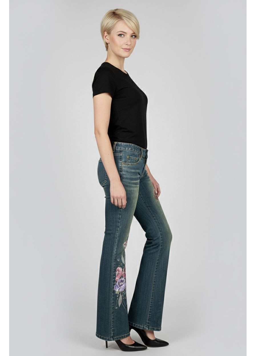 Жіночі вінтажні клешені джинси Синій Tantra - (364315612)