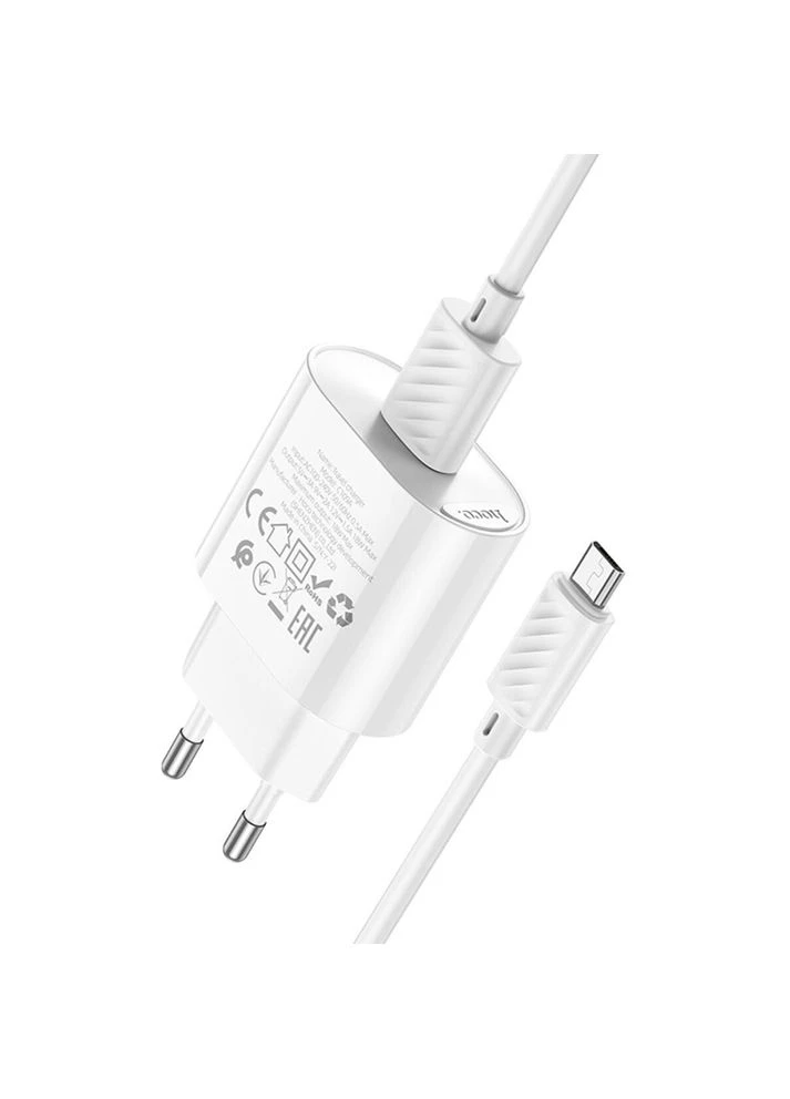 Зарядний пристрій C109A QC3.0 18W + кабель Micro-USB White Hoco (335237666)