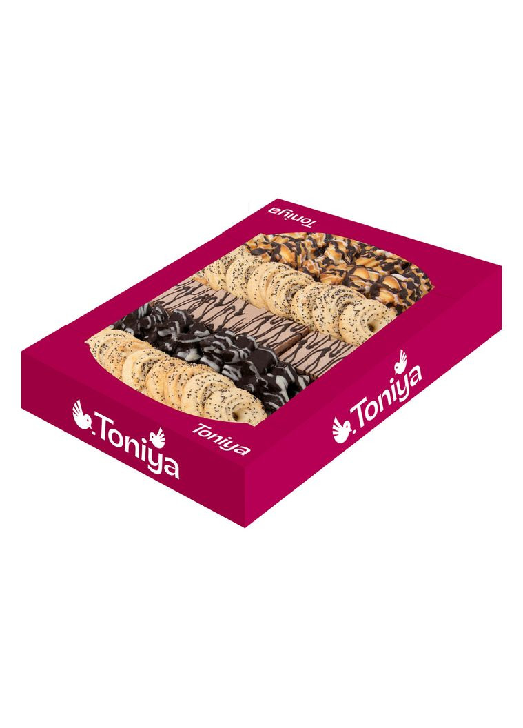 Набор песочного печенья в чай вкусное рассыпчатое в картонной коробке Ассорти-2 0,6 кг ТМ TONIYA (305054787)