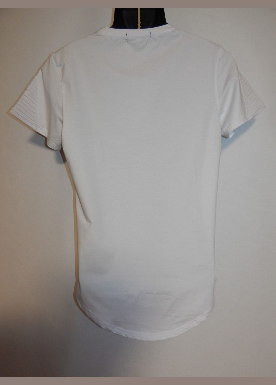 Белая мужская удлиненная футболка terance kole р.50 214ф No Brand