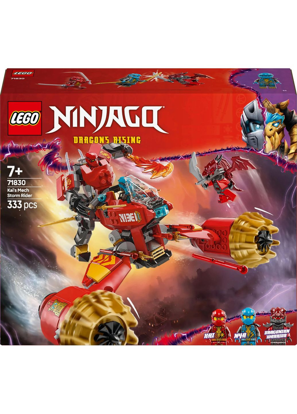 Конструктор Ninjago Штормовий робот-вершник Кая, 333 деталі () Lego 71830 (328397937)