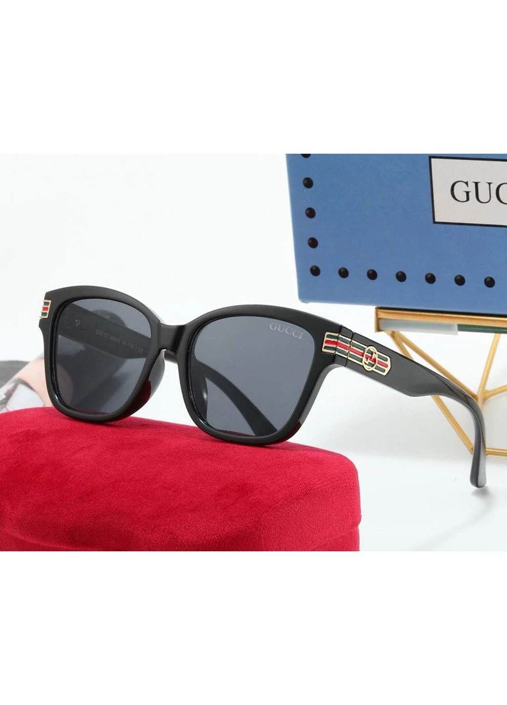 Женские модные очки от солнца GG (9642) black No Brand (383975798)