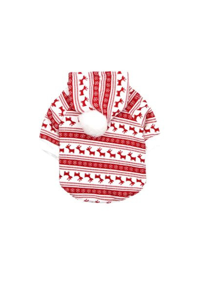 Новорічне худі для котів Pet Style "Олень" Червоне S No Brand - (323237309)