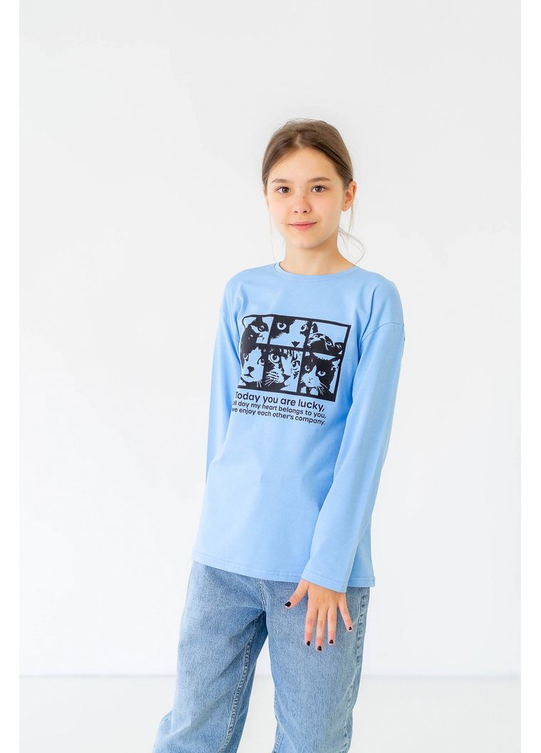 Голубой демисезонный лонгслив Авекстекс