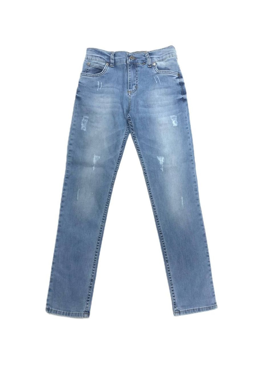 Голубые демисезонные джинсы мальчик. 999715 ECEM