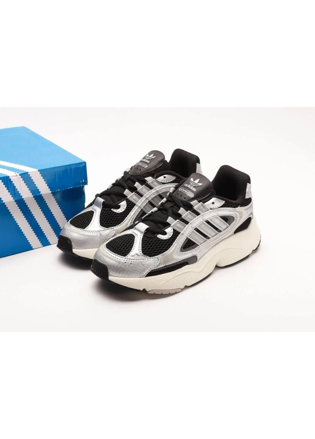 Чорні кросівки чоловічі adidas ozmillen grey black адідас озмілен чорні демісезон No Brand