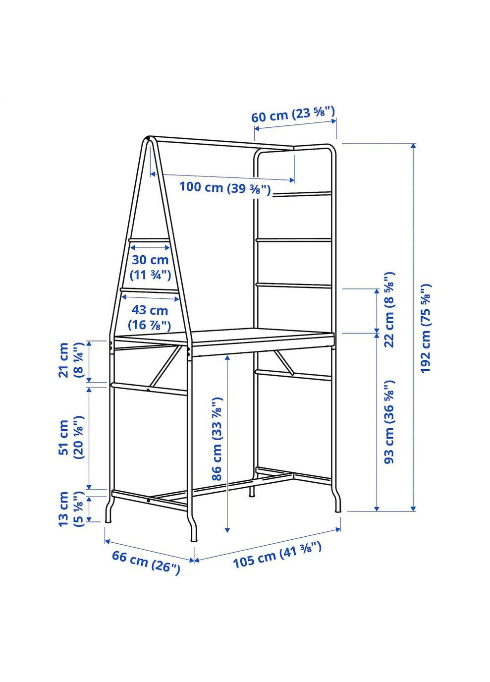 Стіл і 2 табурета ІКЕА HAVERUD / DALFRED 105 см (s19428907) IKEA (278408722)